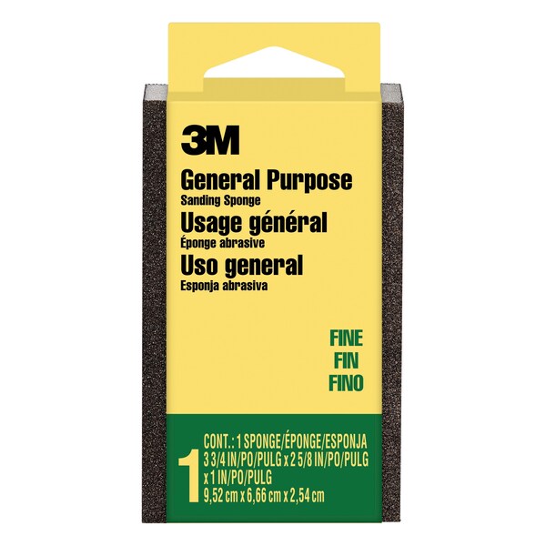 Sanding Sponge, Fine, 3 3/4