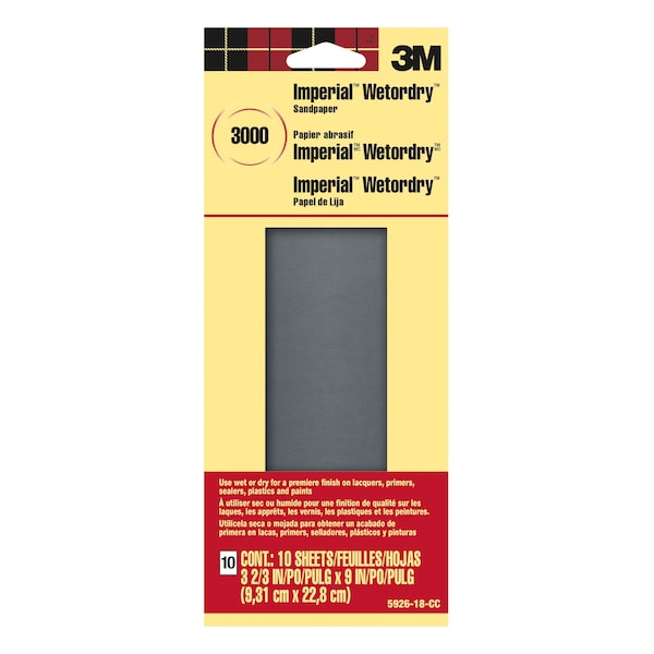 Sandpaper Sheet, 3 11/16