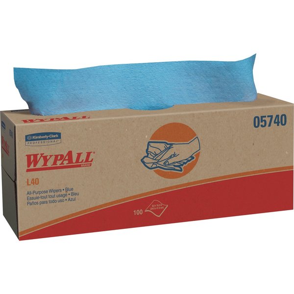 Dry Wipe, L40, Pop Up Box, Double Recreped (DRC), 9 3/4 in x 16 1/2 in, 100 Sheets, 9 Pack