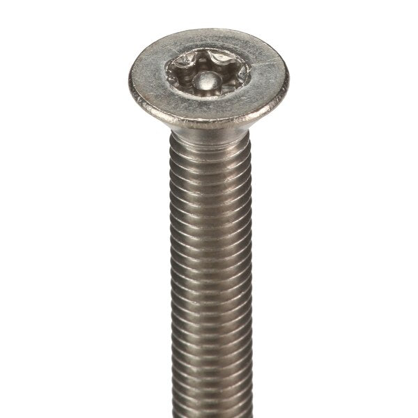 #10-32 x 1-1/2 in Torx Flat Tamper Resistant Screw, 18-8 Stainless Steel, Plain Finish, 10 PK