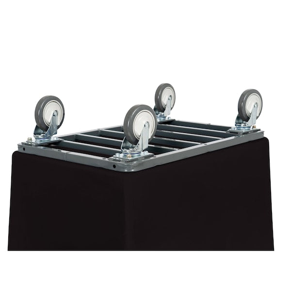 Poly Cube Truck with Air Cushion Bumper and Steel Base, 10 Bushel, Black