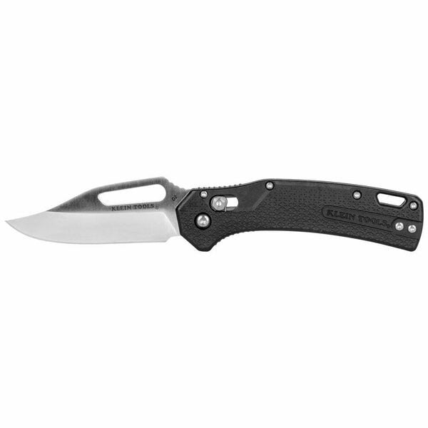 KTO Resurgence Knife, Clip Point Blade, Black Handle