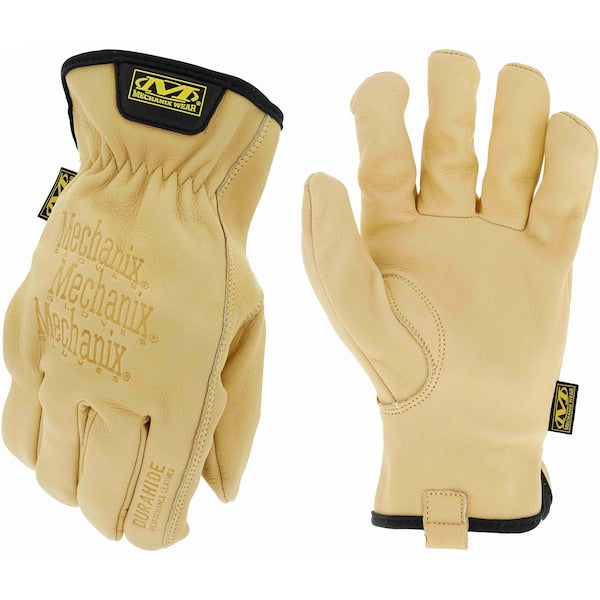 Durahide Cow Driver Water-Resistant Leather Work Gloves (XXL, Brown)