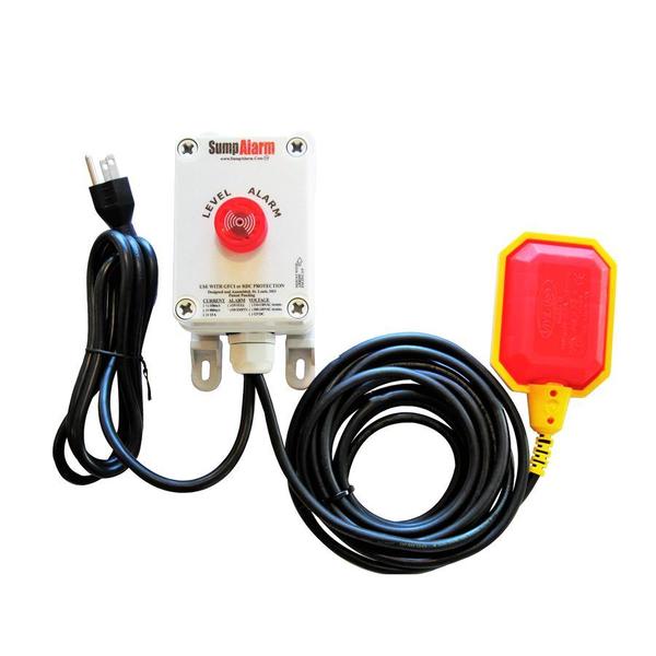 In/Outdoor Pump/High Water Alarm, 120V, 33' Float