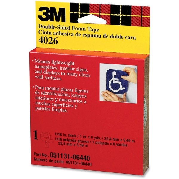 3M 4026 Double Coated Foam Tape 1.5