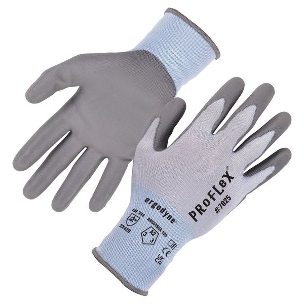 ANSI A2 PU Coated CR Gloves, Blue, Size XL