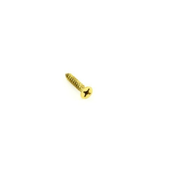 #12 x 1-1/4 in Machine Screw, Bright Brass