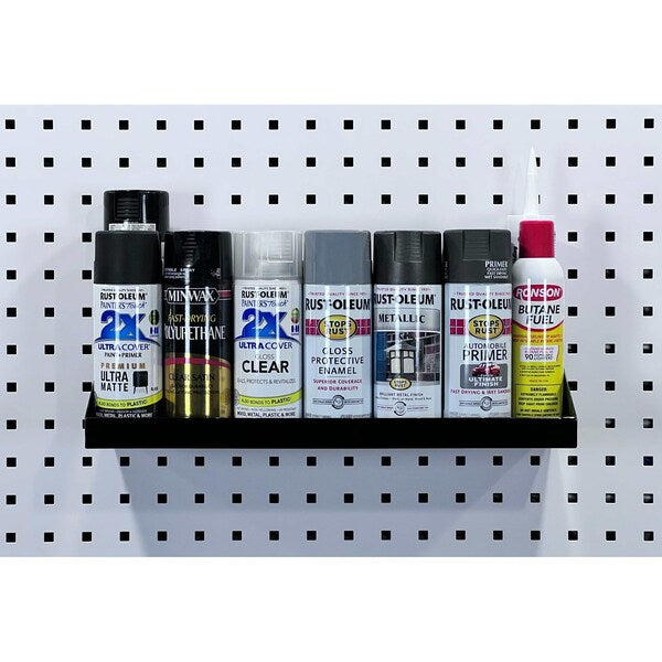 18 In. W x 6-1/2 In. D Black Epoxy Coated Steel Shelf for LocBoard