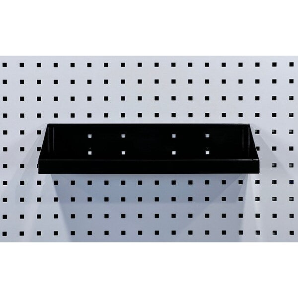 18 In. W x 6-1/2 In. D Black Epoxy Coated Steel Shelf for LocBoard
