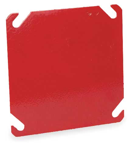 Electrical Box Cover, Blank, 4 in.