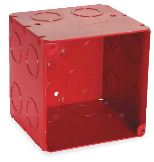 Electrical Box, 40.5 cu in, Red, 2 Gang