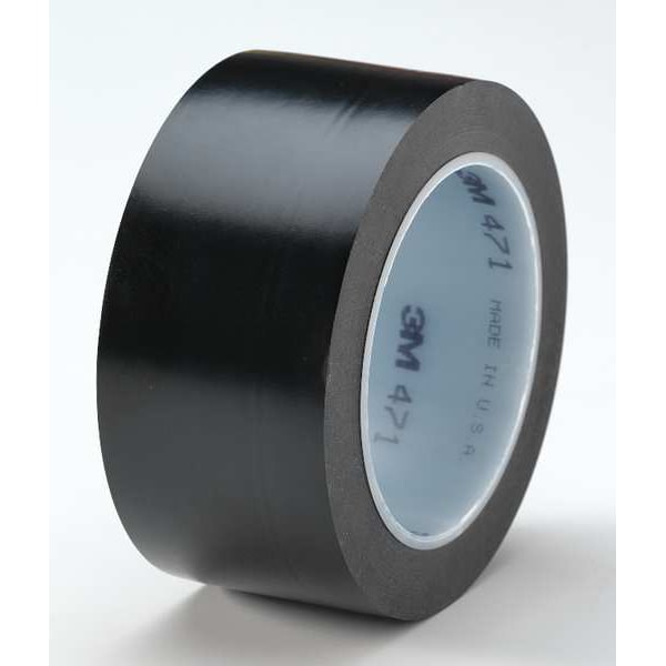 Marking Tape, Roll, 3In W, Black/White, PK12