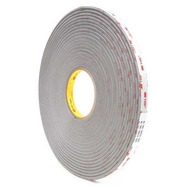 VHB Tape, 1/2 In x 108 ft., Gray, PK18