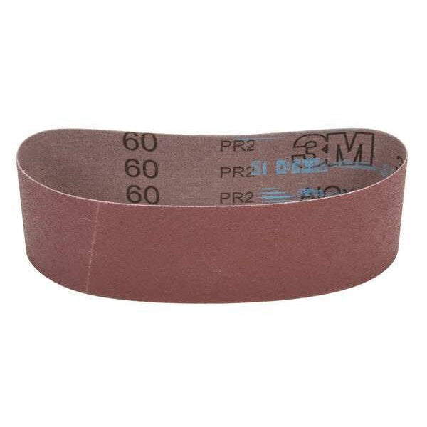 Sanding Belt, Coated, 3 in W, 21 in L, 60 Grit, Medium, Aluminum Oxide, 340D, Brown