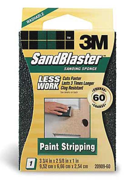 Sanding Sponge, Med, 3-3/4x2-5/8x1 In, PK12