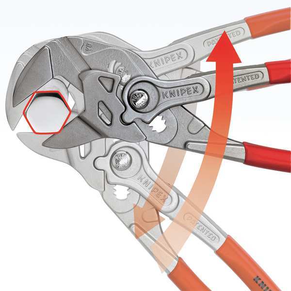 10 in Knipex Cobra Straight Jaw Plier Wrench Smooth, Plastic Grip