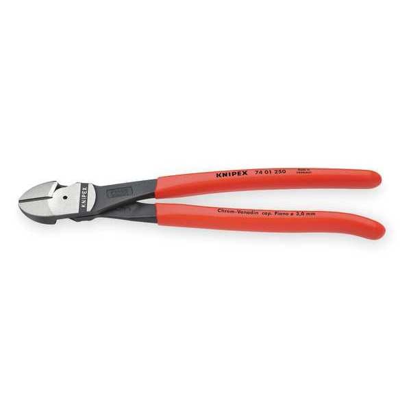 10 in 74 High Leverage Diagonal Cutting Plier Standard Cut Oval Nose Uninsulated