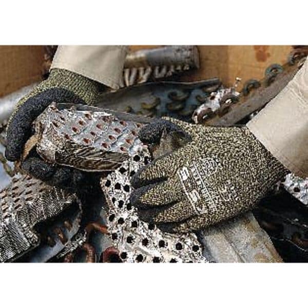 Cut Resistant Coated Gloves, A4 Cut Level, Latex, S, 1 PR
