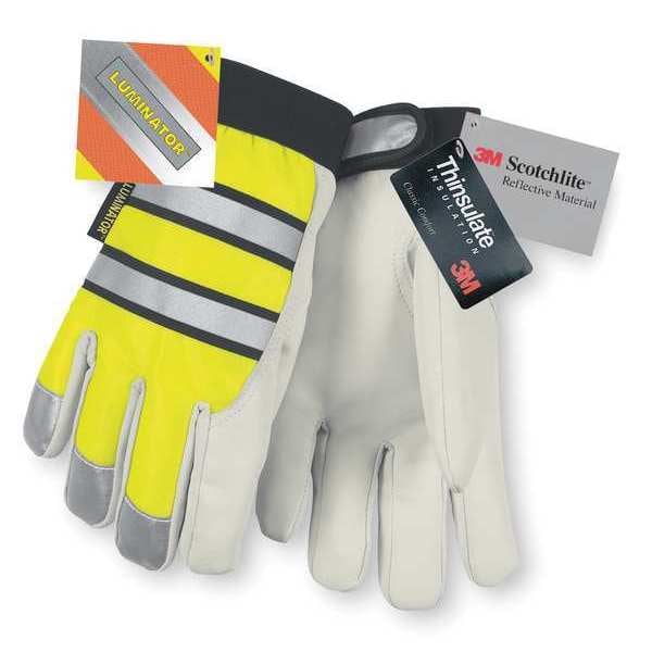 Hi-Vis Cold Protection Mechanics Gloves, Thermosock Lining, XL