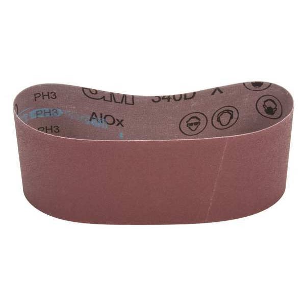 Sanding Belt, Coated, 4 in W, 24 in L, 80 Grit, Medium, Aluminum Oxide, 340D, Brown