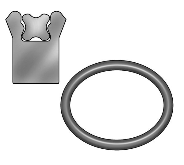 Rod Seal, 8 ID x 9 OD, 1/2 W x 3/4 H