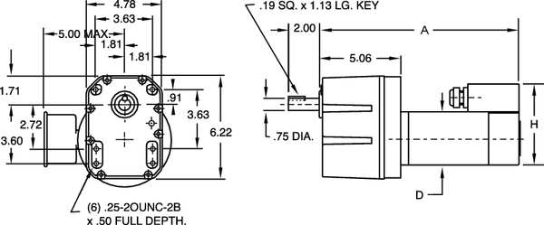 DC Gearmotor, 710 in-lb Max. Torque, 1.3 RPM Nameplate RPM, 90V DC Voltage