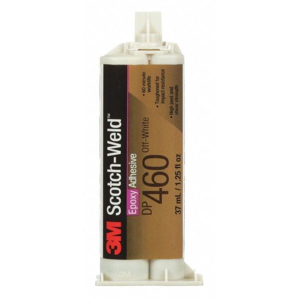 Epoxy Adhesive, DP460 Series, Off-White, 2:01 Mix Ratio, 4 hr Functional Cure, Dual-Cartridge