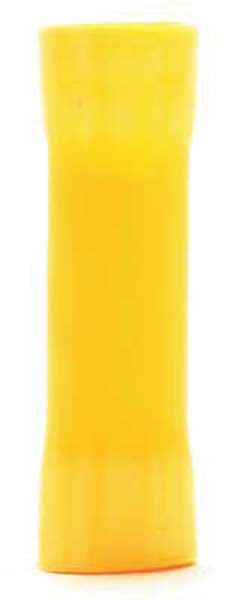Butt Splice Connector, 12-10 AWG, Yel, PK25