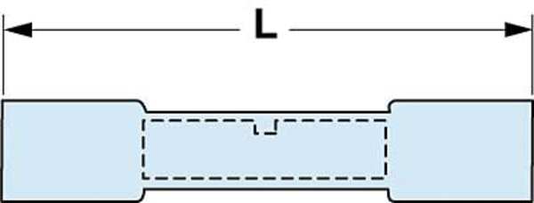 Butt Splice Connector, 16-14 AWG, PK250