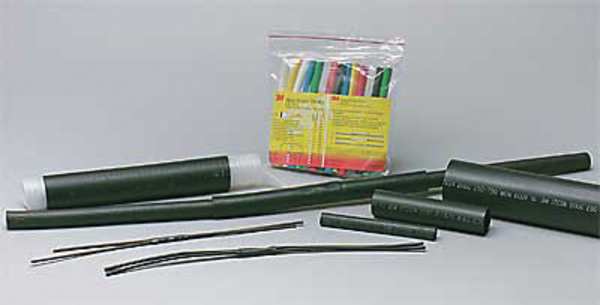 Shrink Tubing, 0.375in ID, Black, 6in, PK100