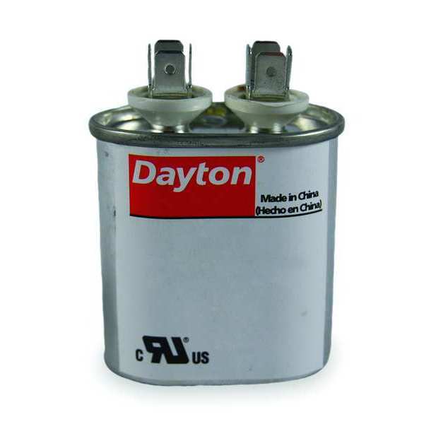 Motor Run Capacitor, 80 MFD, 5-5/8 In. H