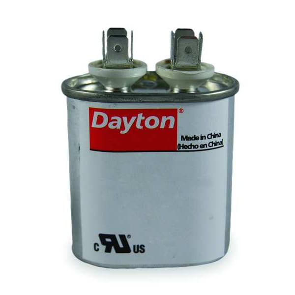 Motor Run Capacitor, Oval, 370V AC, 10 mfd, 3 5/8 in Overall H