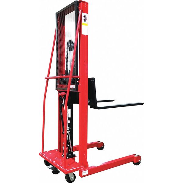 Fixed Base Hydraulic Stacker, Load Cap. 1000 lb.