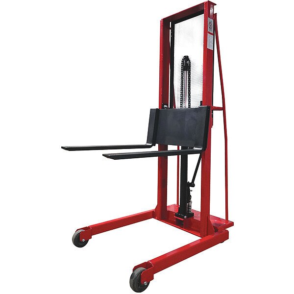 Fixed Base Hydraulic Stacker, Load Cap. 1000 lb.