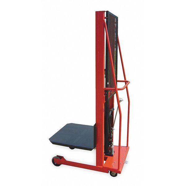 Manual Platform Lift Truck, Manual, 1,000 lb Load Capacity, Foot Pump Lift Control