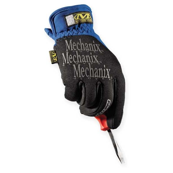Mechanics Gloves, 2XL, Blue, Anatomically Designed Two-Piece Palm, Form Fitting Trek Dry(R)