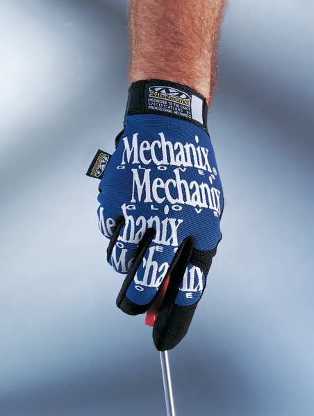 Mechanics Gloves, XL, Blue, Seamless, Form Fitting Trek Dry(R)