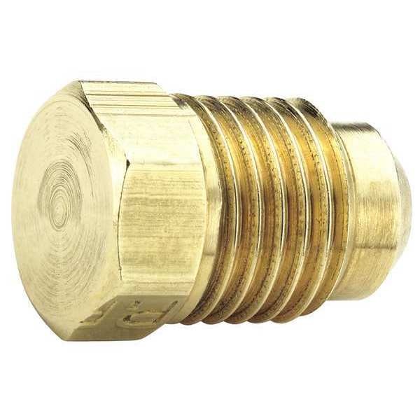 Plug, Brass, Tube, 3/8 In., 5/8-18, PK10