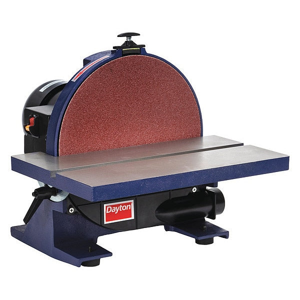 Disc Sander, 3/4 hp, 12 in Disc Dia, 1720 RPM Disc Speed, Corded, 120 V