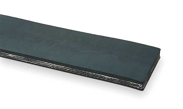 Conveyor Belt, Blk Rubber, 50 Ft x 6 In