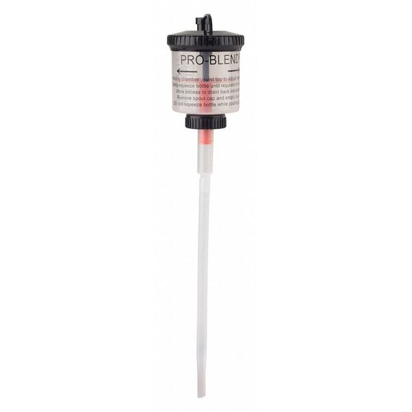 Chemical Mixing Dispenser Bottle, 13 in H, 2 1/2 in W, 2 1/2 in D