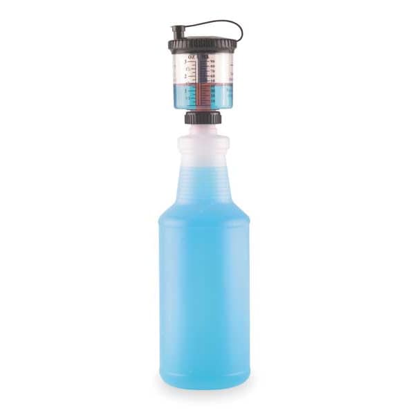 Chemical Mixing Dispenser Bottle, 13 in H, 2 1/2 in W, 2 1/2 in D