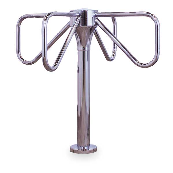 4 Arm Turnstile, Mechanical, Brushed, Clockwise