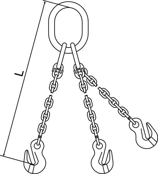Chain Sling, G120, TOG, Alloy Steel, 5 ft. L