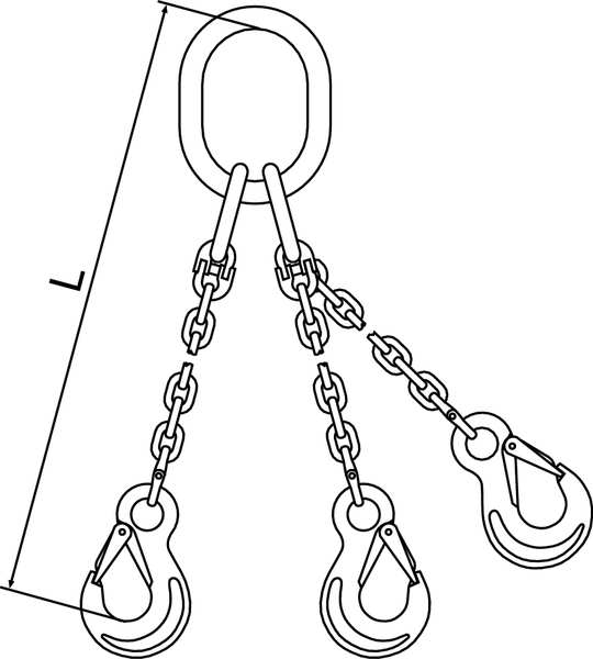 Chain Sling, G63, TOS, Stainless Stl, 5 ft L