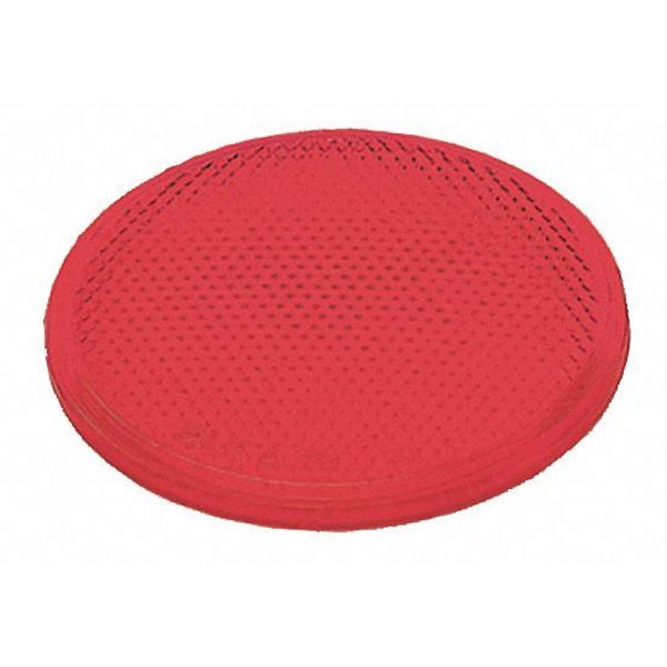 Reflector, Stick-On, Red, Round, Dia 3 In