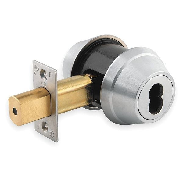 Deadbolt Less Cylinder, HD, Satin Chrome