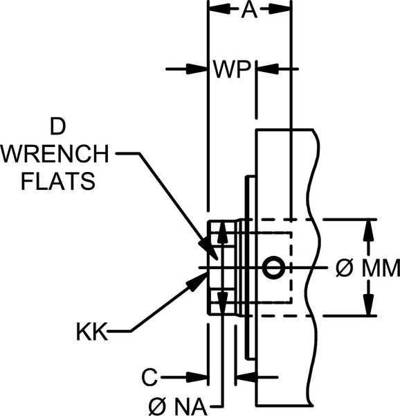 Hydraulic Cylinder, 50mm Bore, 25mm Stroke