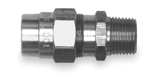 Male Connector Fitting, 1/2-14, Brass