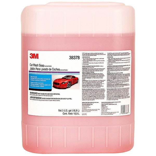 5 Gal. Car Wash Soap Plastic Pail, Red, Phosphate Free